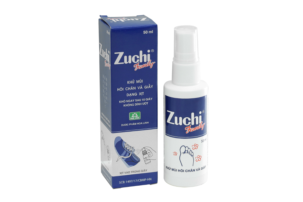 [HCM]Xịt khử mùi hôi chân và giày Zuchi Family 50ml
