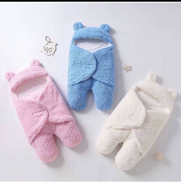Ủ có chân gấu trắng lông cừu cho bé sơ sinh( Hàng Mới) ( sỉ lẻ đồ sơ sinh bebong86 )