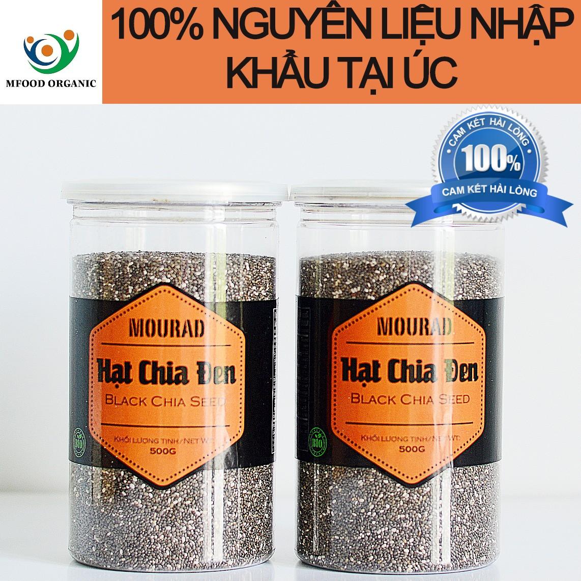 Hạt chia đen mourad black bag chia hũ 500g