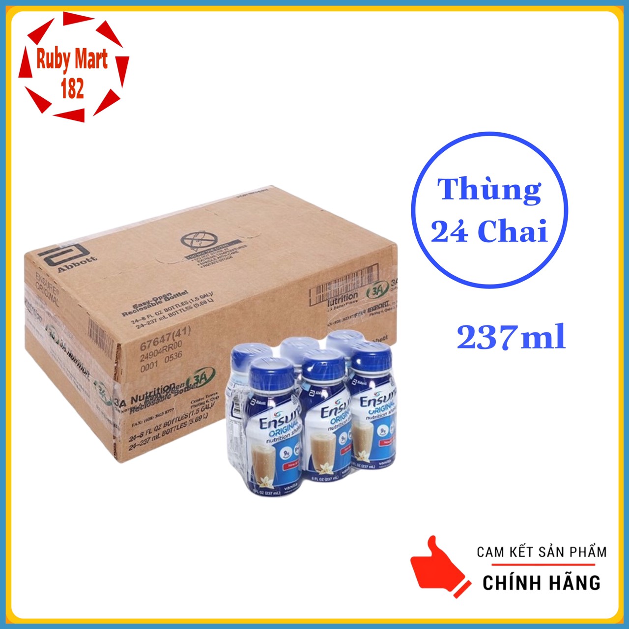 Thùng Sữa pha sẵn Ensure Orginal 237ml