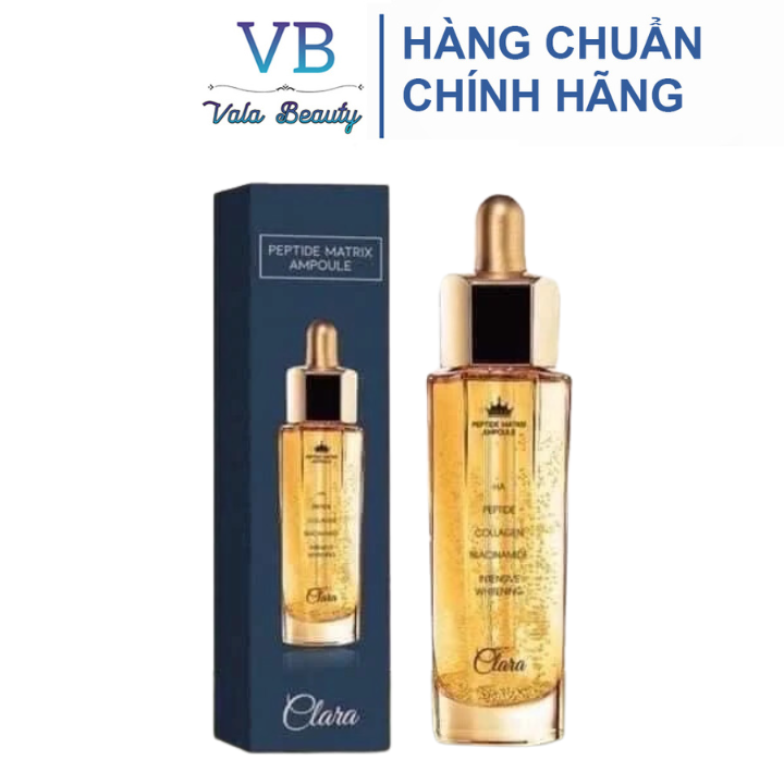 Serum Dưỡng Trắng Da Căng Bóng Peptide Matrix Ampoule Clara 50ml Dưỡng Ẩm Da Mặt Bổ Sung Collagen