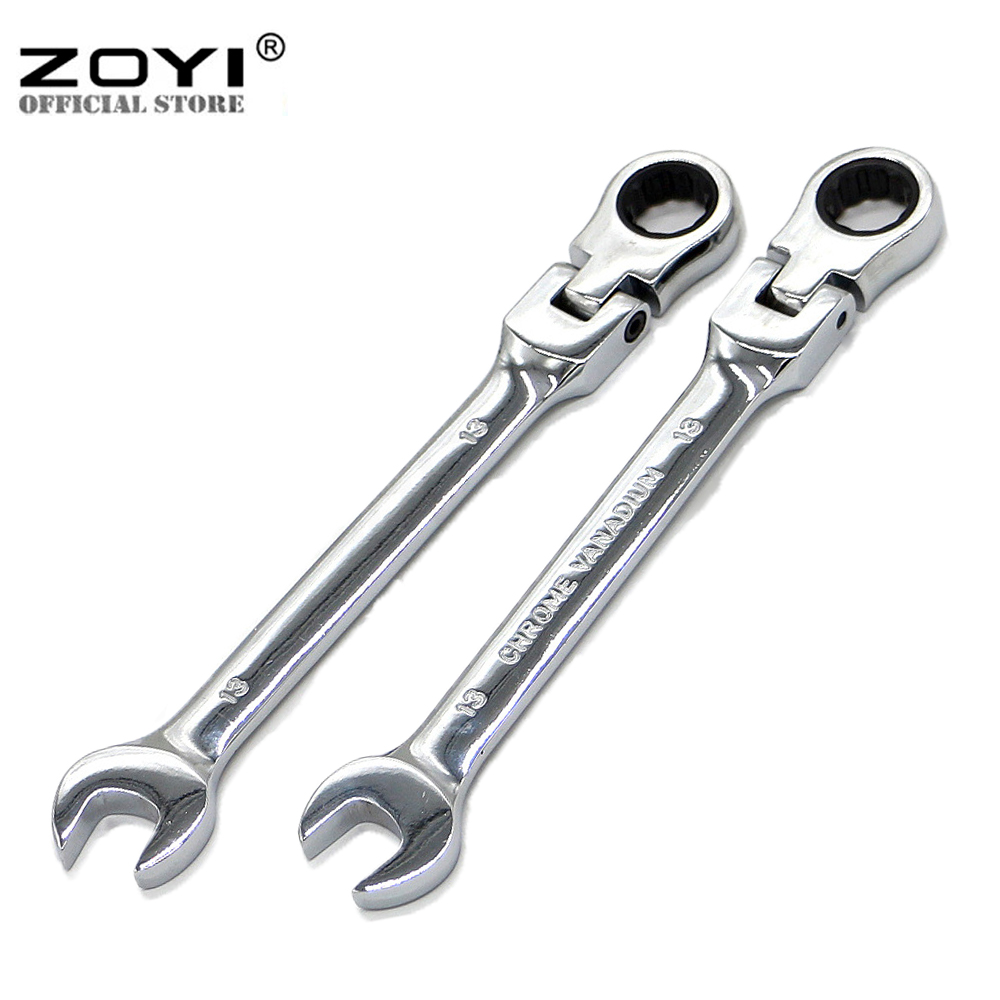 Cờ lê bánh cóc zoyi size 8, 10, 12, 13 đảo chiều đa năng khớp xoay linh hoạt