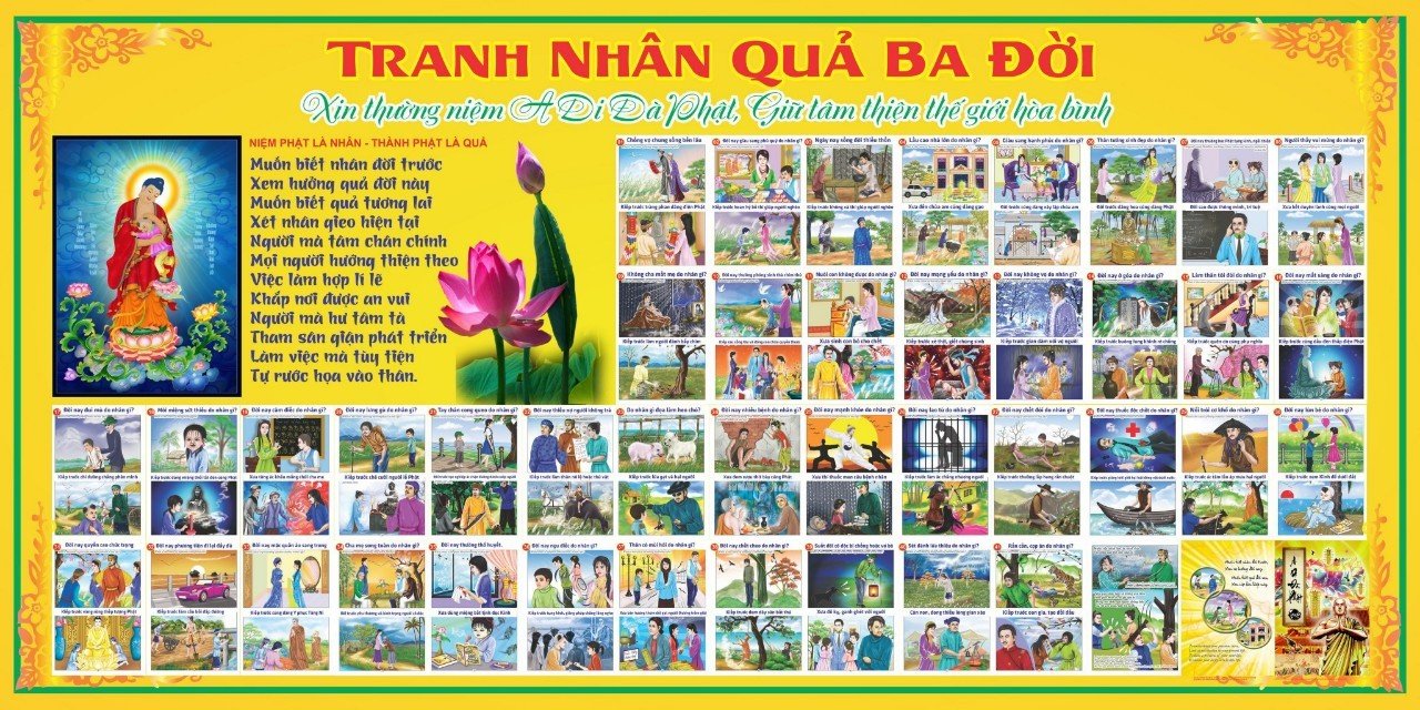 [TRANH DÁN TƯỜNG] NQ2 Nhân Quả Ba Đời Khổ Lớn A0 (84,1x118,9cm)
