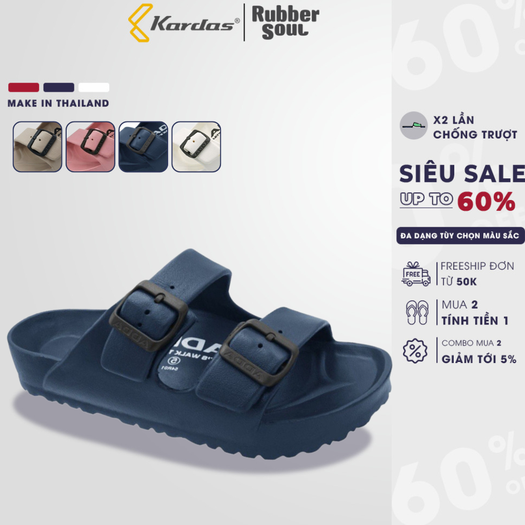 Dép thái lan unisex đúc 2 quai khóa hiệu adda - 54r01