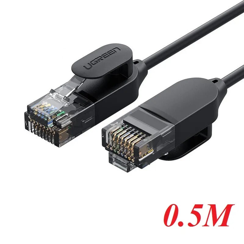 Ugreen 70331 0.5m cáp mạng cat6a utp od2.8 siêu nhỏ thuần đồng nw122