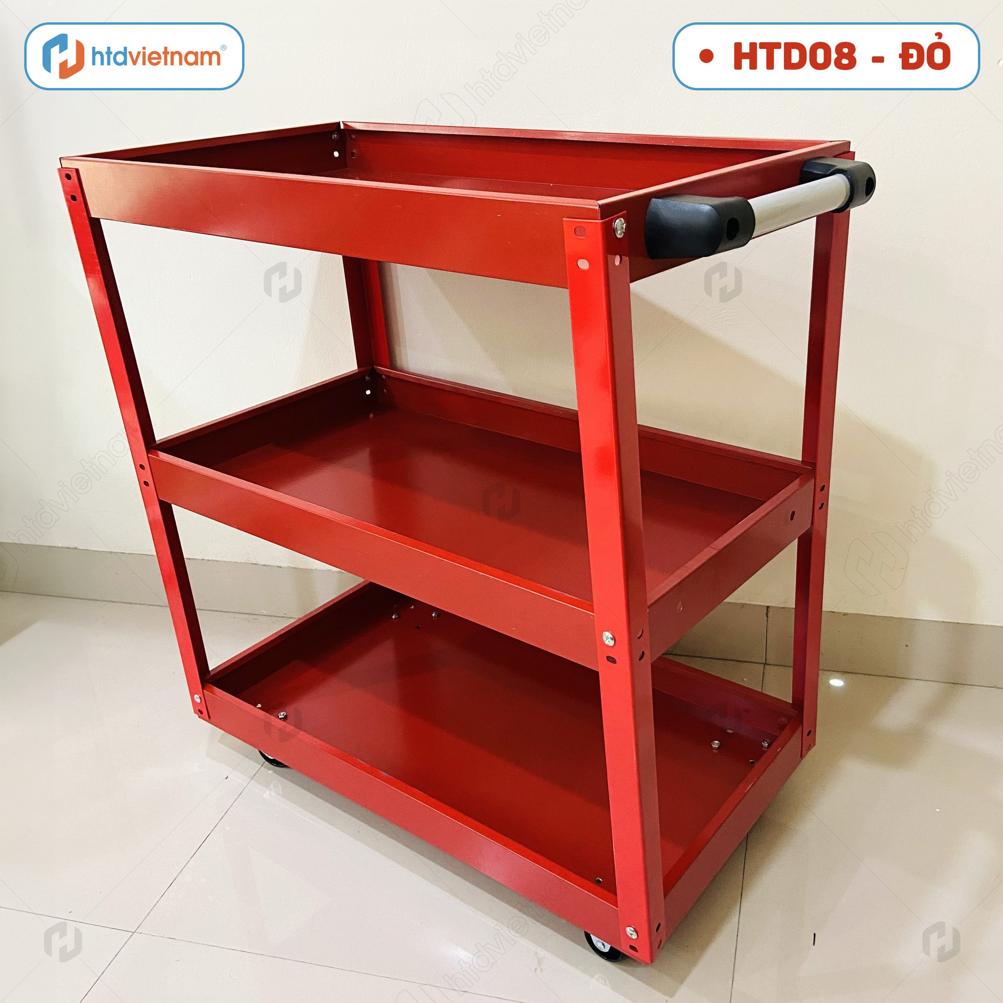 Xe đẩy đồ nghề đa năng 3 tầng htd-08