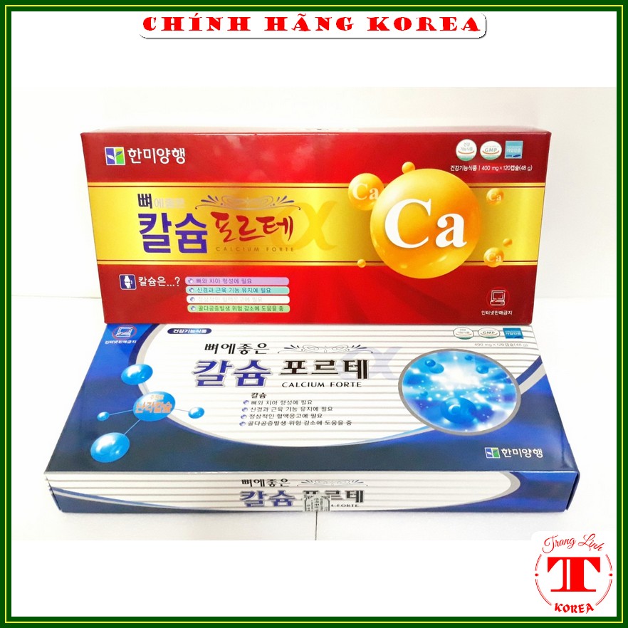 Viên Uống Canxi hàn quốc, hộp 120 viên - Phòng loãng xương, giúp cơ khớp luôn khỏe mạnh - tranglinhkorea