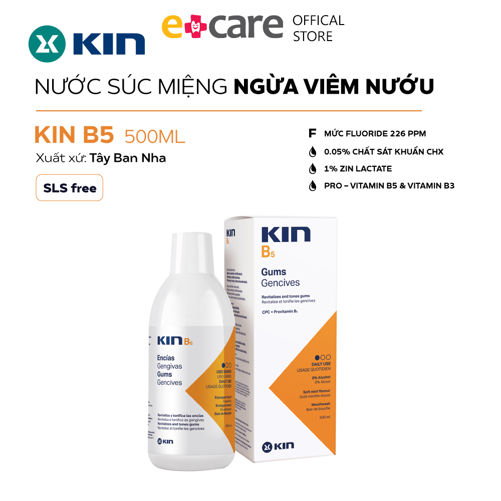 Nước súc miệng ngăn ngừa viêm nướu KIN B5 500ml