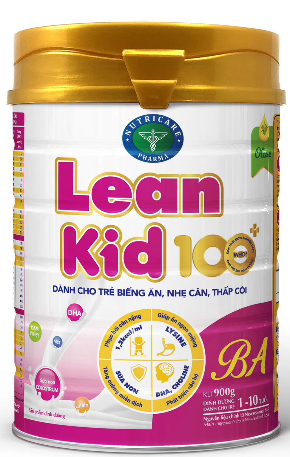 [HCM]SỮA LEAN KID 100+ BA (1 - 10 TUỔI) 900G