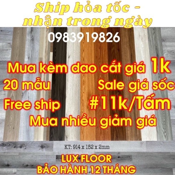 Miếng dán sàn nhựa giả gỗ tự dán, miếng dán sàn nhà loại 1