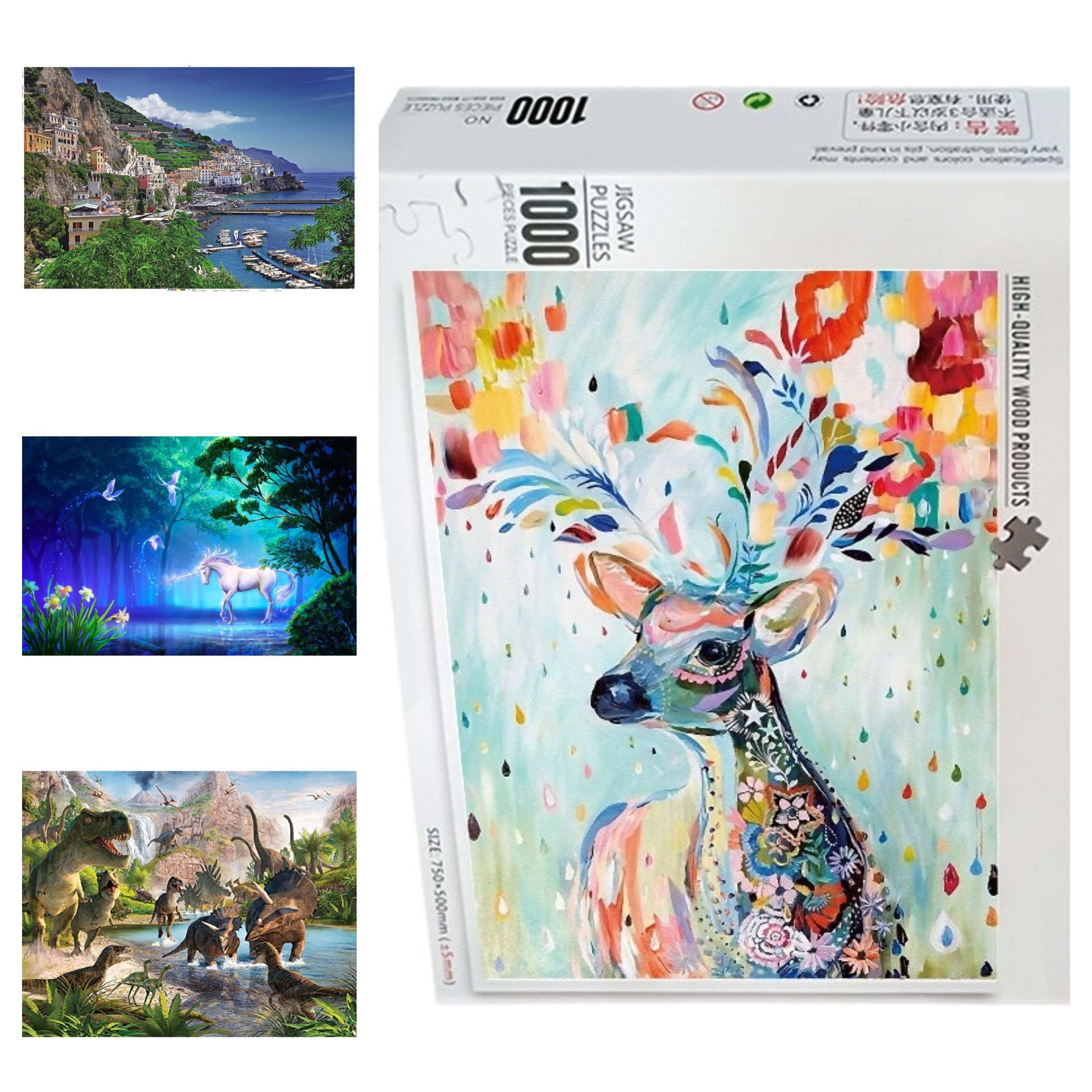 [HCM]Tranh ghép hình 1000 mảnh gỗ nhiều mẫu mới