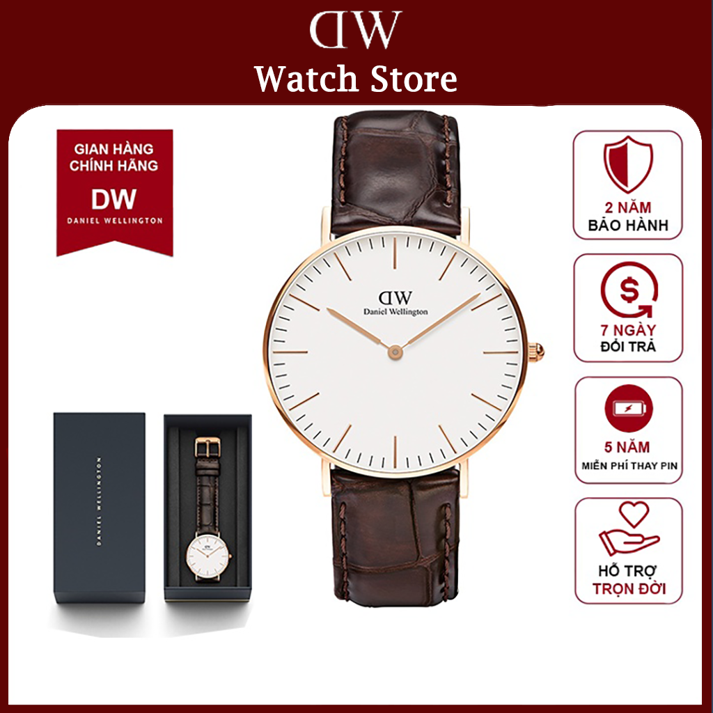 Đồng hồ nam nữ daniel welington classic york rose gold white 36mm & 40mm dw chính hãng - daniel store .