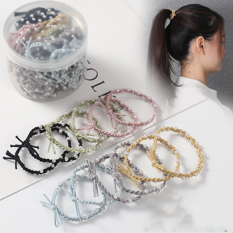 COMBO 2 dây buộc tóc đính ngọc phong cách Hàn Quốc