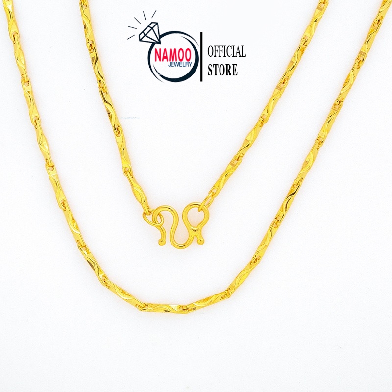 Dây chuyền trơn mắt nhỏ v005, dây chuyền mạ vàng namoo jewelry