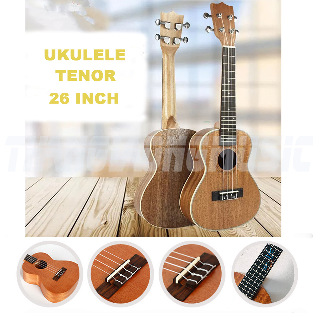 ĐÀN UKULELE CONCERT GỖ NGUYÊN TẤM CAO CẤP(tặng full pk)