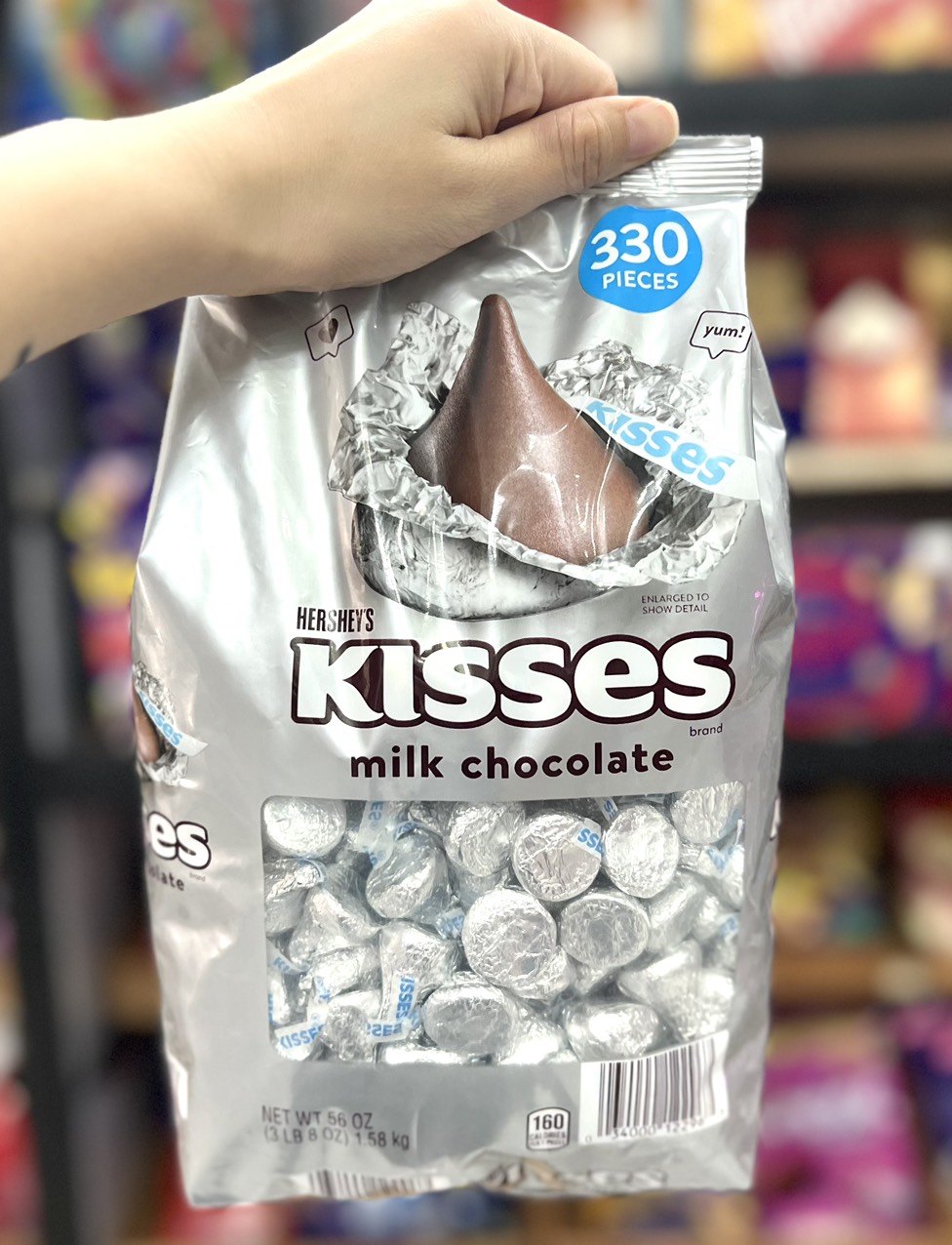 HÀNG ÚC Socola sữa gói siêu to siêu tiết kiệm Hershey s KISSES milk