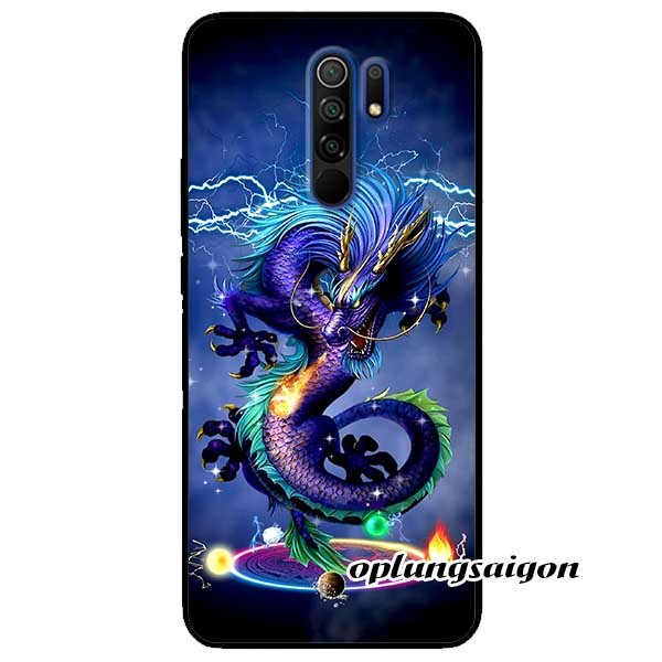 [HCM]Ốp Cường Lực Dẻo Đen Dành Cho Xiaomi Redmi 9 Mẫu Rồng Phong Thuỷ