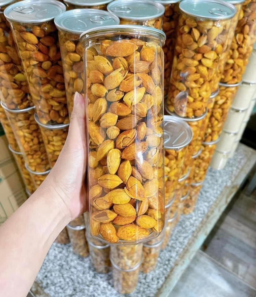 1 kg Hạt hạnh nhân rang bơ vỏ mỏng loại Vip- date mới, cân đủ trọng lượng- vô hủ PE 500gr