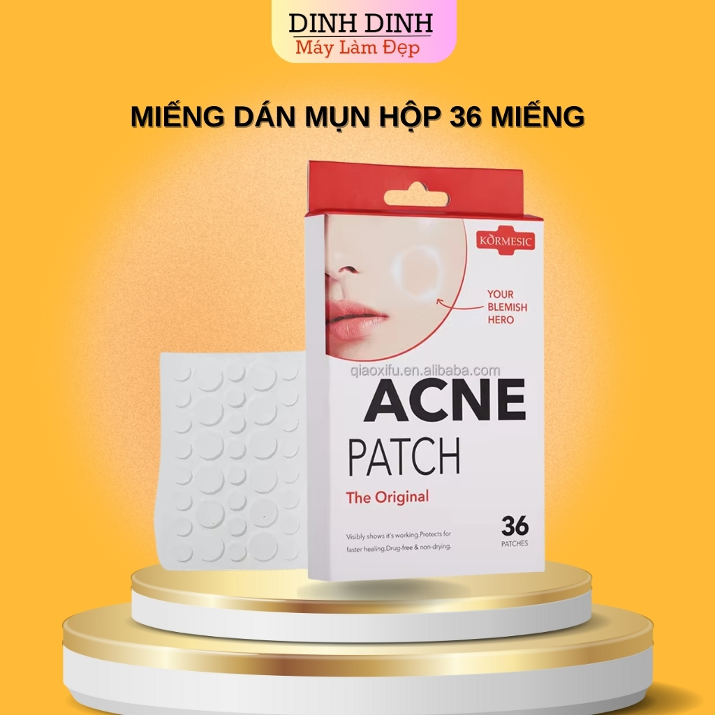 Miếng dán mụn, che mụn to nhỏ nhiều kích cỡ - Hộp 36 miếng