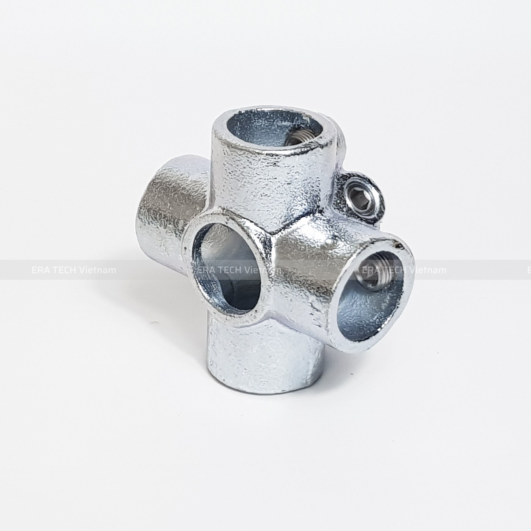Cút nối kim loại 6 hướng đối xứng, cút nối đă năng, rắc co nối ống, khớp nối eratech ET158