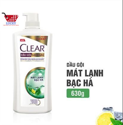 [HCM] Dầu gội Clear 630g- Mát Lạnh Bạc Hà