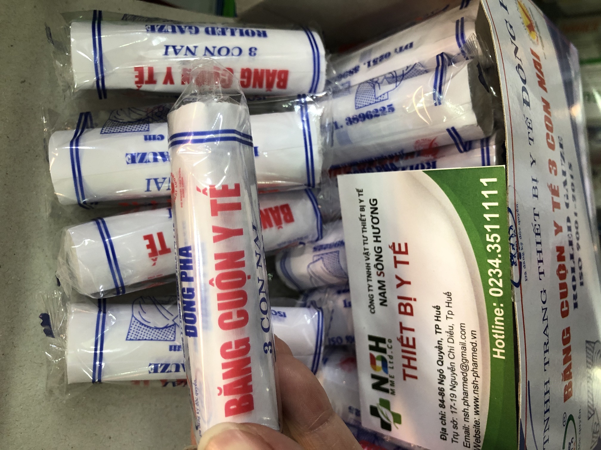 Combo 5 cuộn gạc y tế Gạc cuộn y tế Đông Pha 3 con Nai, Băng cuộn y tế gói 1 cuộn băng bó vết thương và chấn thương