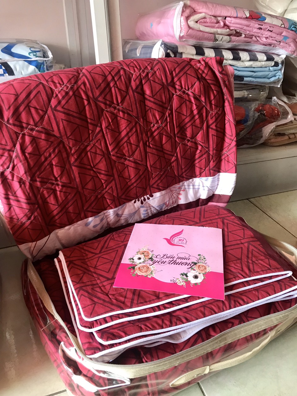 Bộ chăn drap Sông Hồng