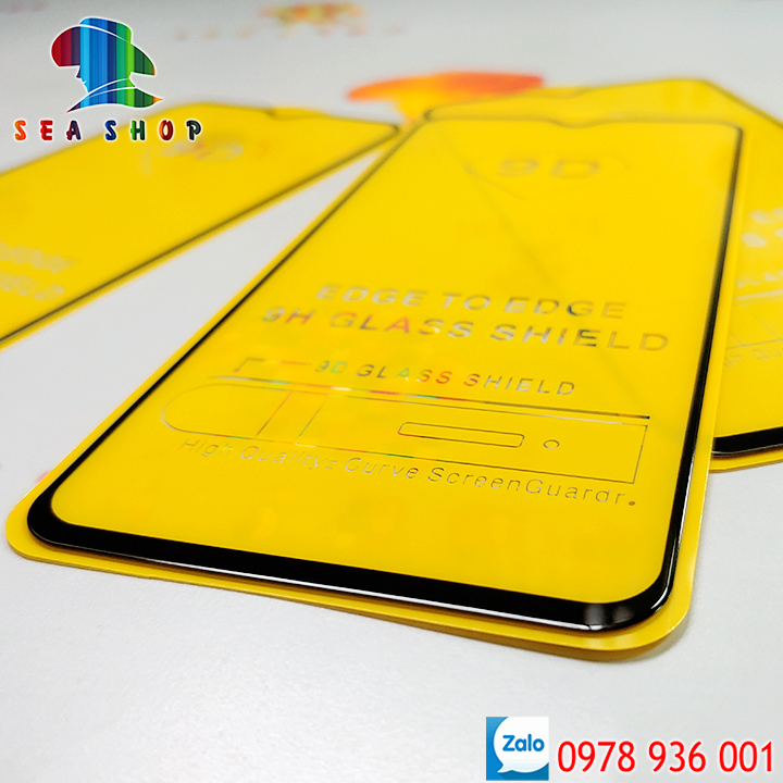 [TẶNG KÈM MIẾNG LAU] Bộ 2 Kính cường lực Samsung Galaxy A10 - A20 - A30 full màn hình 9D [ĐEN] / Kính cường lực Samsung A10 - A20 - A30 tràn màn hình - Seashop FR