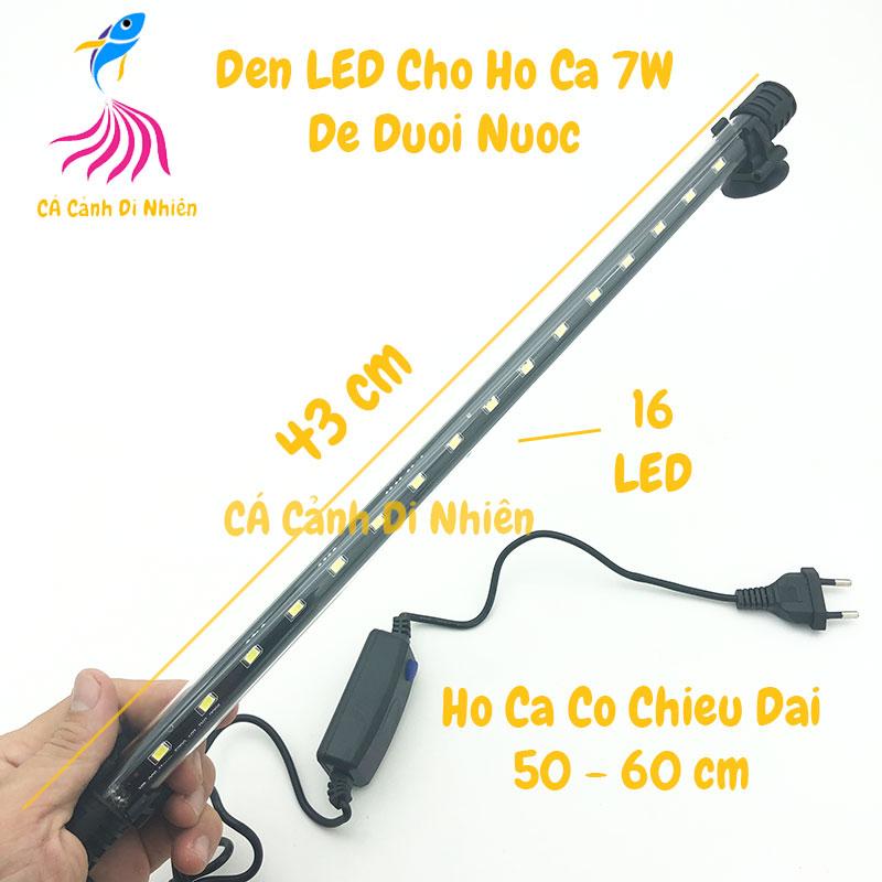 Đèn LED Màu TRẮNG cho hồ cá dài 50 - 60 cm T4-500LED để dưới nước(CHIỀU DÀI ĐÈN 43 cm)