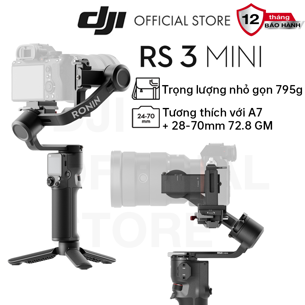 Gimbal máy ảnh DJI RS 3 Mini gọn nhẹ tải trọng 2kg (DJI RS 3 Mini)