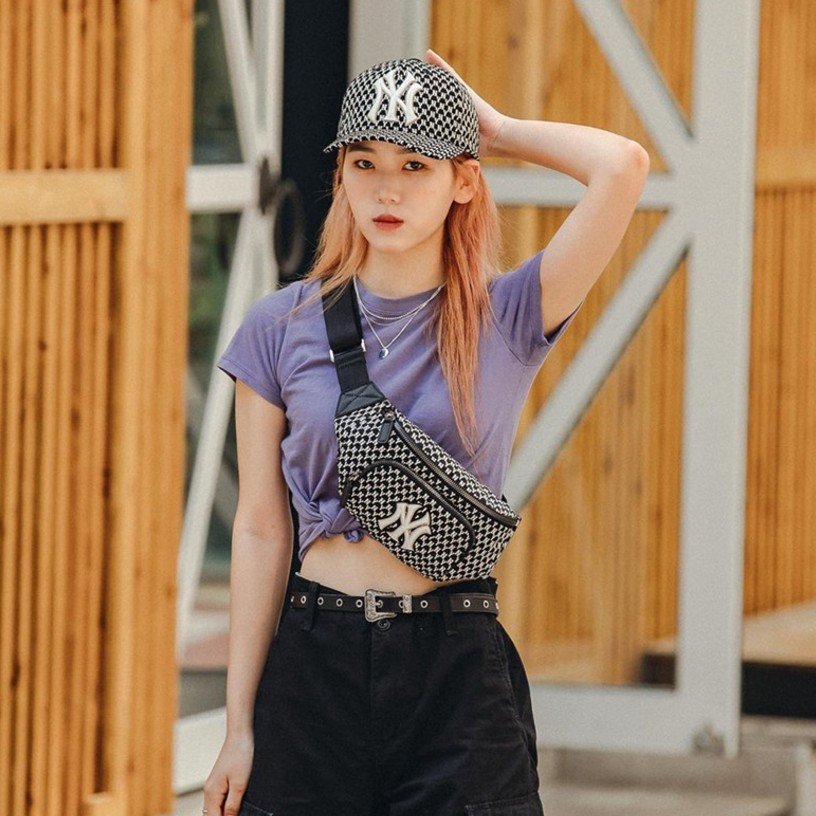 Combo túi nón kết thời trang nam nữ phối họa tiết chữ NY thêu cá tính