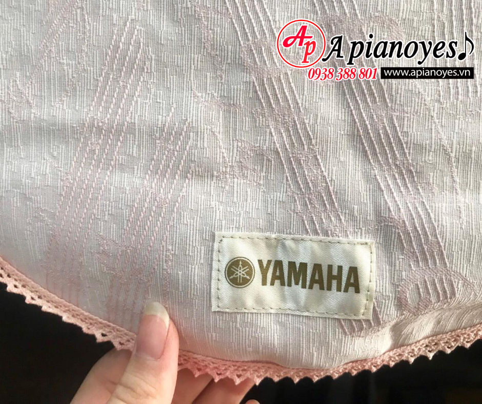 [HCM]KHĂN PHỦ ĐÀN PIANO NHẬP NHẬT CHẤT LIỆU CAO CẤP- YAMAHA HỌA TIẾT ÂM NHẠC MÀU HỒNG