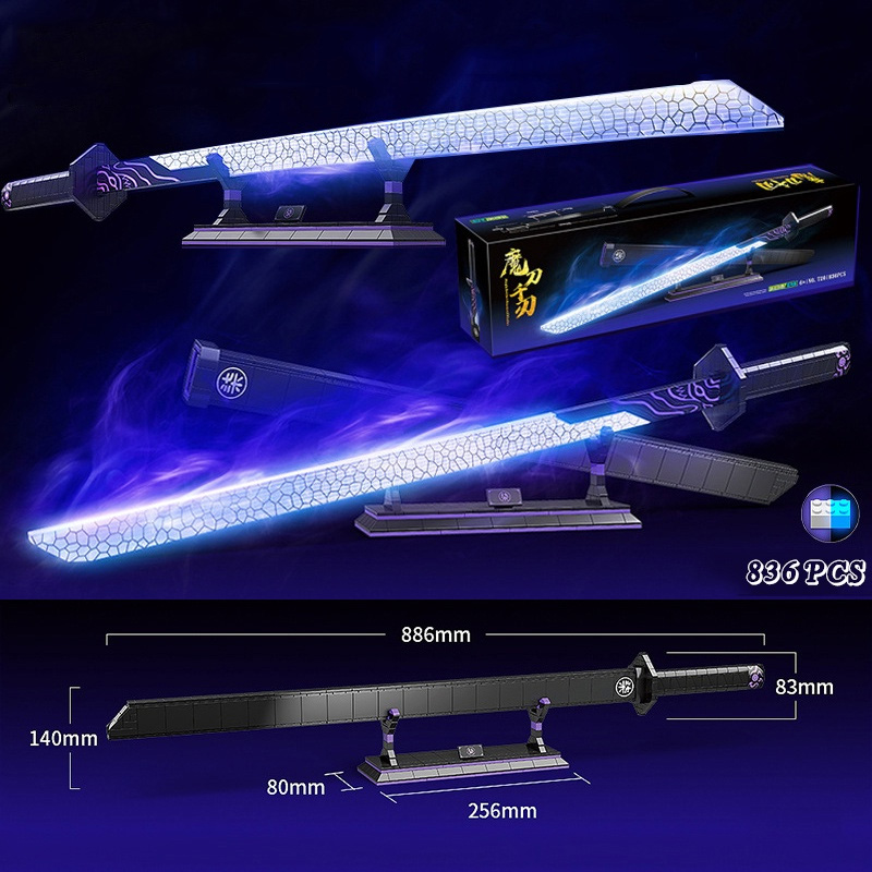 Đồ Chơi Lắp Ráp Mô Hình Thanh Kiếm Hắc Ám Magic Knife Thousand Blades Model No720 Với 836 Mảnh Ghép