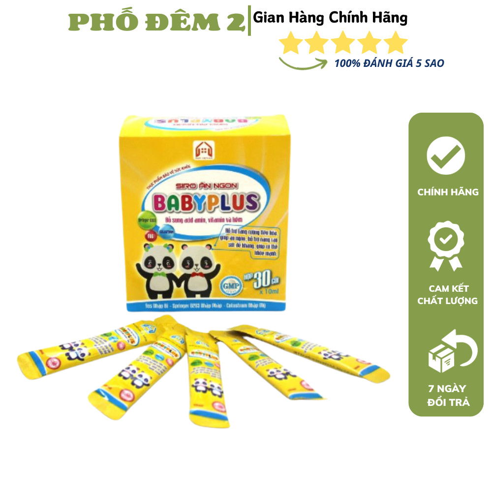 Siro ăn ngon baby plus, giúp bé tăng cân, tiêu hoá tốt, tăng cường sức đề kháng, hết táo bón - bé ăn ngủ ngon