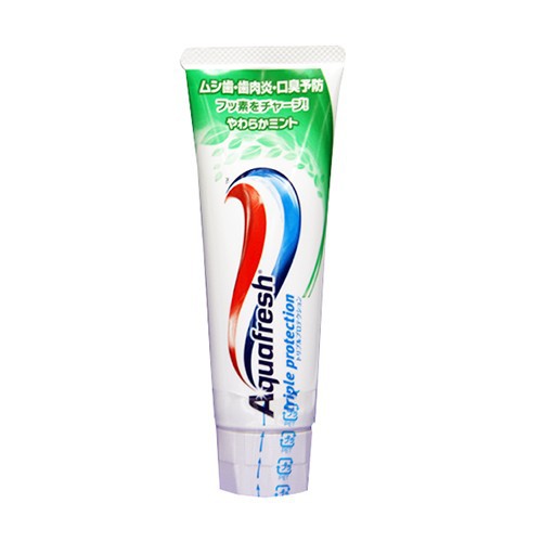 [HCM]KEM ĐÁNH RĂNG AQUAFRESH NỘI ĐỊA NHẬT LOẠI BỎ MẢNG BÁM TRÊN RĂNG CHỐNG SÂU RĂNG (HƯƠNG BẠC HÀ DỊU NHẸ - TUÝP  MÀU XANH LÁ 160GR)