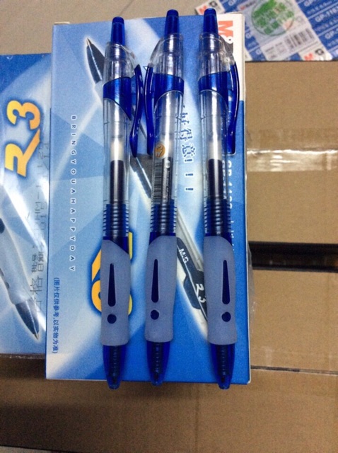 Combo 12 bút m&g dạng bấm 1163 loại 1