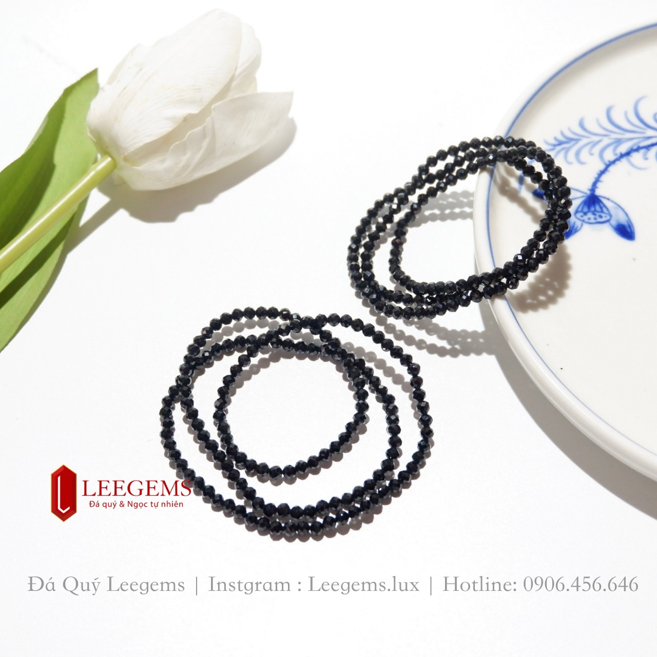 Chuỗi vòng tay đá Spinel cắt giác size 03 li dành cho nữ tất cả các mệnh| Đá Quý Leegems