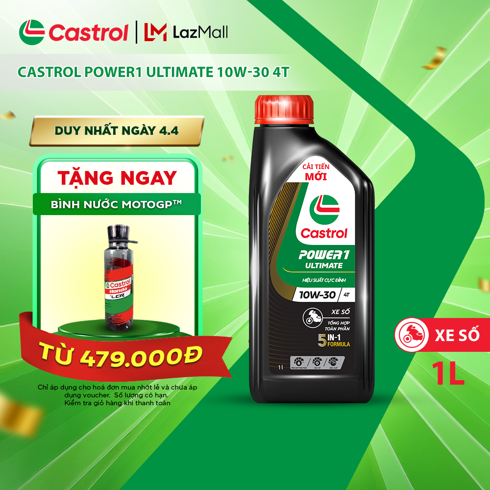 Dầu nhớt xe số CASTROL POWER1 ULTIMATE 4T 10W-30 (1L)
