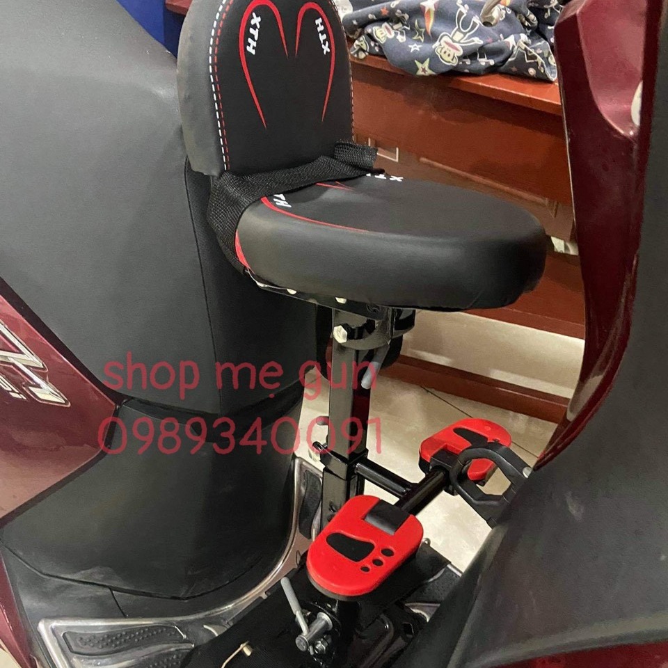 Ghế ngồi xe máy cho bé lắp cho xe vison, sh, lead