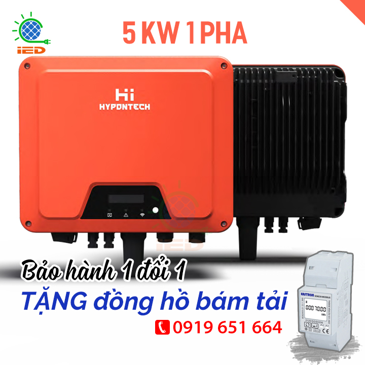 Biến tần hòa lưới bám tải HYPONTECH 5kW 1 pha HPS-5000 - biến tần bám tải - inverter hòa lưới - bám tải 5 kw 1 pha - biến tần on grid