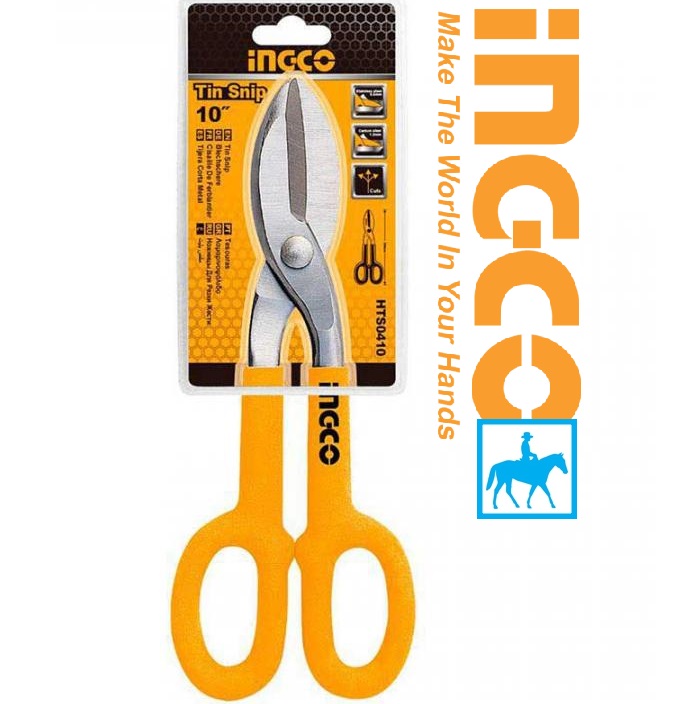 Kéo cắt tôn tole tin snip 256mm 10inch ingco hts0410