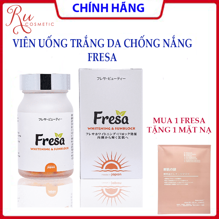 Viên uống trắng da chống nắng fresa, viên uống fresa nhật bản, viên uống trắng da fresa, viên uống chống nắng