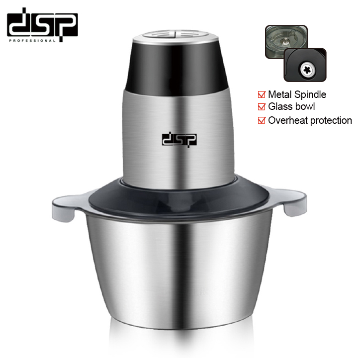 Máy xay thực phẩm, rau củ quả 2 lưỡi kép cao cấp nhãn hiệu dsp km4021 công suất 300w, dung tích 2000ml