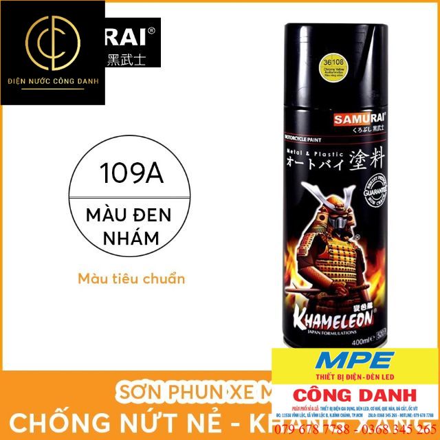 Sơn samurai màu đen nhám 29/ 109a