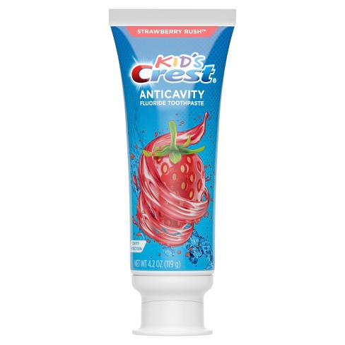 Kem đánh răng cho trẻ em 2+ Crest Kid's Cavity Protection Fluoride Toothpaste Strawberry Rush 119g
