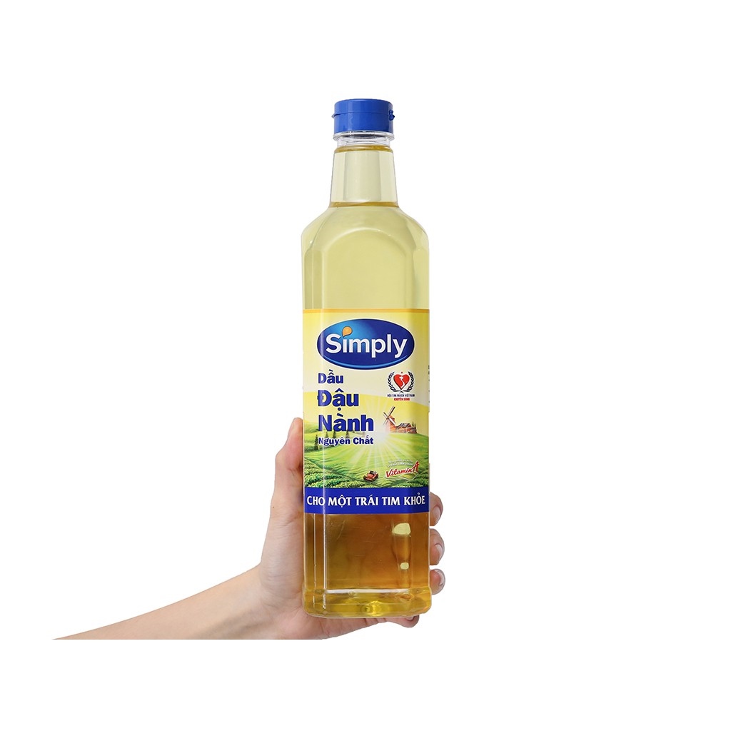 Dầu đậu nành nguyên chất Simply chai 1 lít