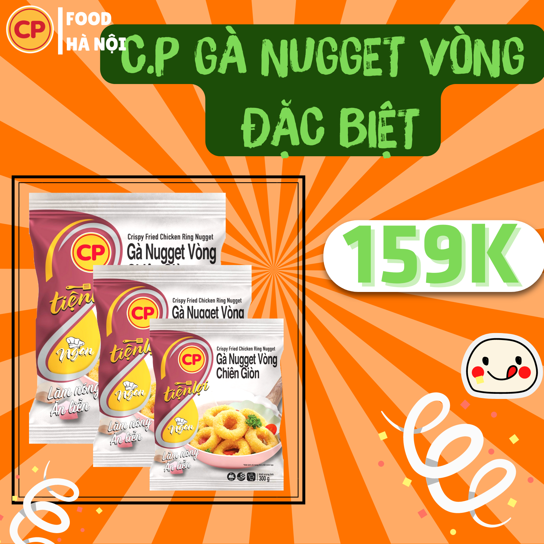 Combo 3 gói gà nugget vòng