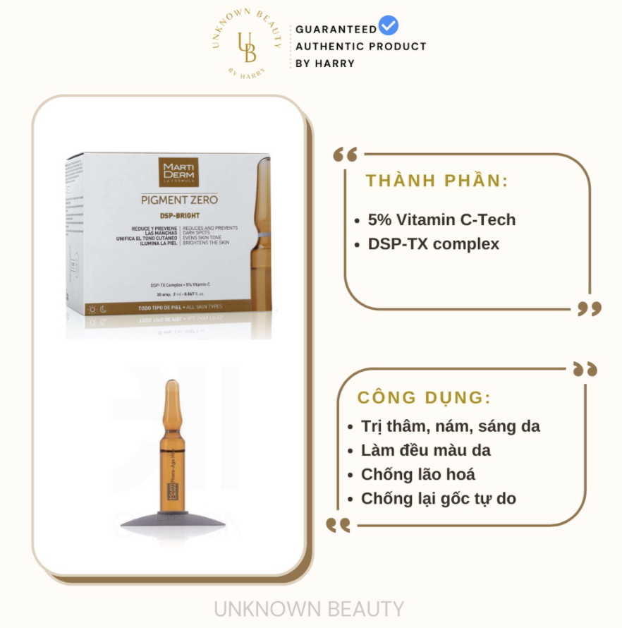 Tinh chất Martiderm giúp sáng da, mờ thâm Pigment Zero DSP-Bright