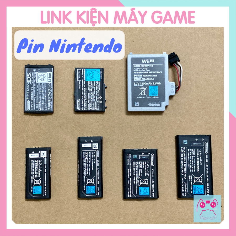 Pin zin bóc máy thay thế nintendo 3ds/ dsi/ dsixl/ 2ds/ new3ds/ ds lite