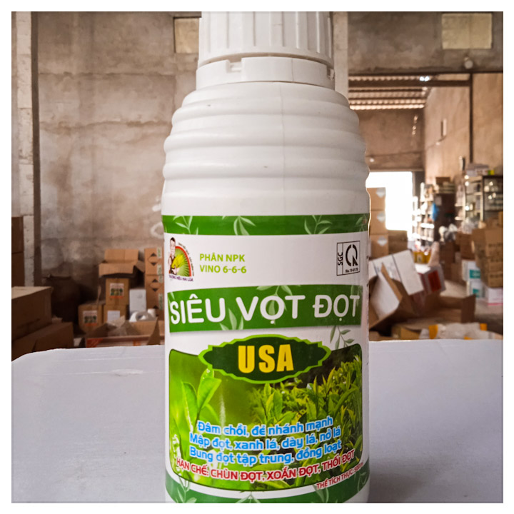 Phân bón Siêu Vọt Đọt USA giúp kích đâm chồi, vọt đọt, bung chồi, nẩy tược, xanh cây lớn lá, hạn chế vàng lá xoắn đọt